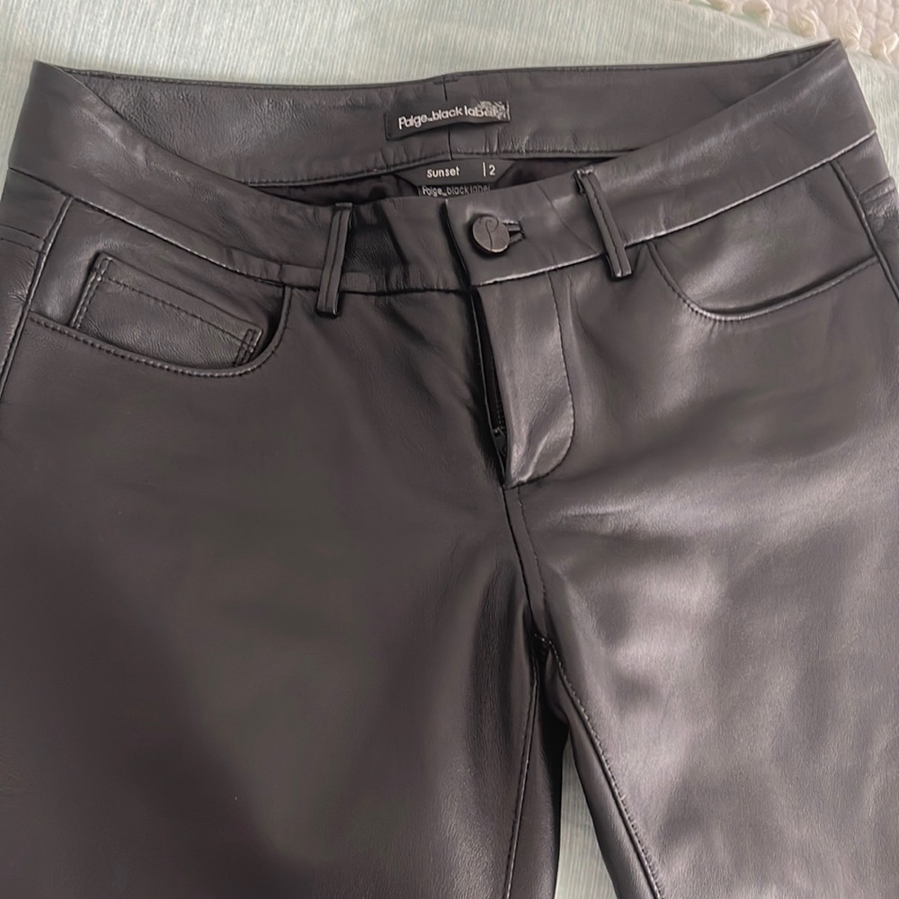 Awesome Paige leather jeans